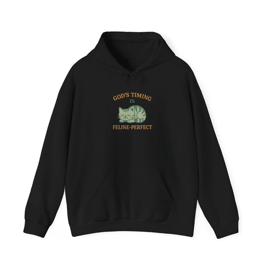 God’s Timing Is Feline-Perfect Hoodie